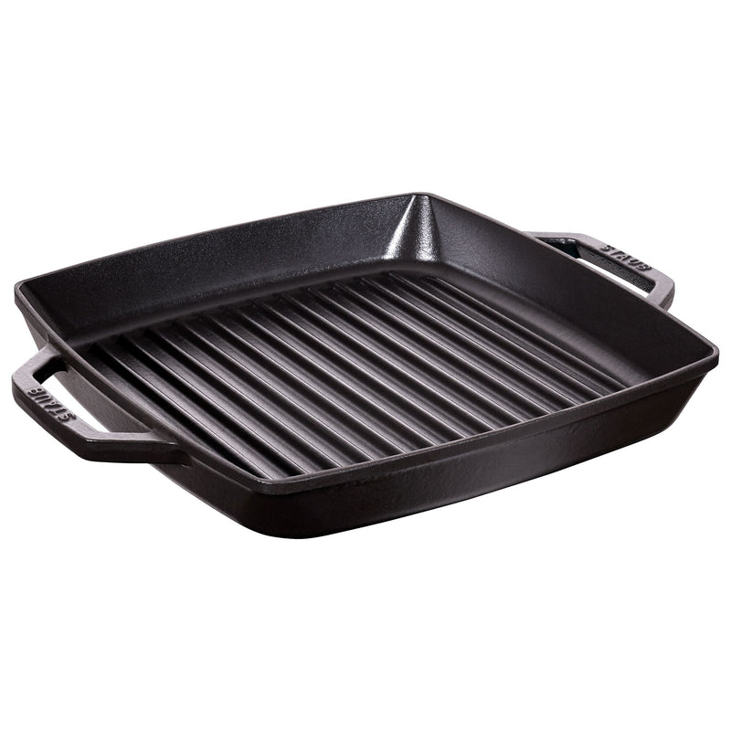 STAUB | PATELNIE GRILLOWE - Patelnia grillowa - 280x280mm - Żeliwo - Czarny