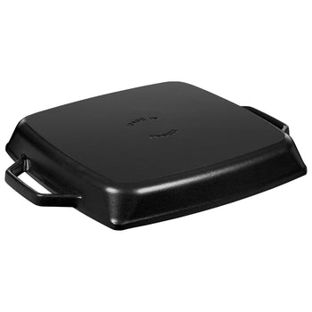 STAUB | PATELNIE GRILLOWE - Patelnia grillowa - 280x280mm - Żeliwo - Czarny - Prime Gastro