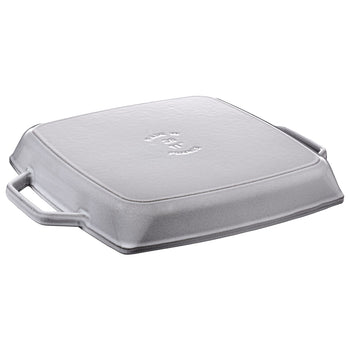 STAUB | PATELNIE GRILLOWE - Patelnia grillowa - 280x280mm - Żeliwo - Grafitowy szary - Prime Gastro