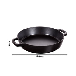 STAUB | PATELNIA - Patelnia do smażenia - Ø 260mm - Żeliwo - Czarny