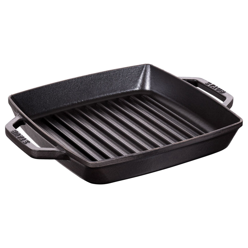 STAUB | PATELNIE GRILLOWE - Patelnia grillowa - 230x230mm - Żeliwo - Czarny
