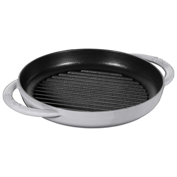STAUB | PATELNIE GRILLOWE - Pure Grill - Ø 230 mm - Żeliwo - Grafitowy szary - Prime Gastro