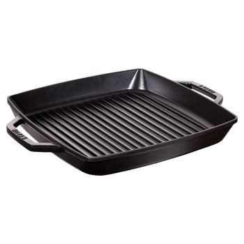 STAUB | PATELNIE GRILLOWE - Patelnia grillowa - 330x330mm - Żeliwo - Czarny - Prime Gastro