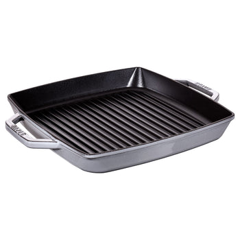 STAUB | PATELNIE GRILLOWE - Patelnia grillowa - 330x330mm - Żeliwo - Grafitowy szary - Prime Gastro