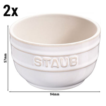 STAUB | CERAMIQUE - Zestaw foremek - 2 sztuki - ceramika - kość słoniowa biała - Prime Gastro