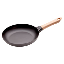 STAUB | PATELNIA - Patelnia do smażenia z drewnianą rączką - Ø 240mm - Żeliwo - Czarny