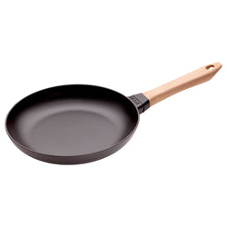 STAUB | PATELNIA - Patelnia do smażenia z drewnianą rączką - Ø 260mm - Żeliwo - Czarny