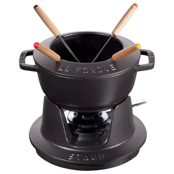 STAUB | SPECIALITIES - Zestaw do fondue - Ø 160mm - Żeliwo - Czarny - Prime Gastro