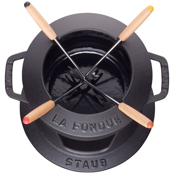 STAUB | SPECIALITIES - Zestaw do fondue - Ø 160mm - Żeliwo - Czarny - Prime Gastro