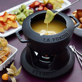 STAUB | SPECIALITIES - Zestaw do fondue - Ø 160mm - Żeliwo - Czarny - Prime Gastro