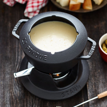 STAUB | SPECIALITIES - Zestaw do fondue - Ø 160mm - Żeliwo - Czarny - Prime Gastro
