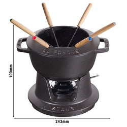 STAUB | SPECIALITIES - Zestaw do fondue - Ø 180mm - Żeliwo - Czarny