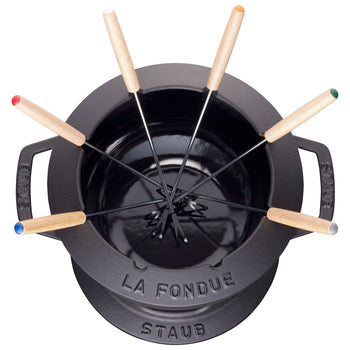 STAUB | SPECIALITIES - Zestaw do fondue - Ø 180mm - Żeliwo - Czarny - Prime Gastro
