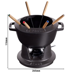 STAUB | SPECIALITIES - Zestaw do fondue - Ø 200mm - Żeliwo - Czarny