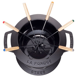 STAUB | SPECIALITIES - Zestaw do fondue - Ø 200mm - Żeliwo - Czarny