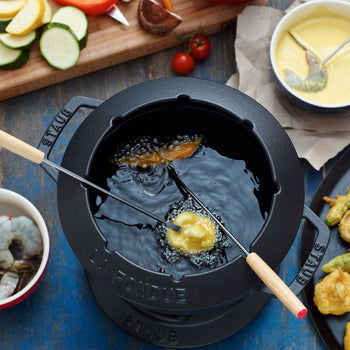 STAUB | SPECIALITIES - Zestaw do fondue - Ø 200mm - Żeliwo - Czarny - Prime Gastro