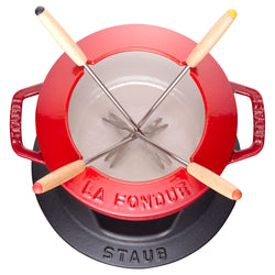STAUB | SPECIALITIES - Zestaw do fondue - Ø 160mm - Żeliwo - Wiśniowa czerwień