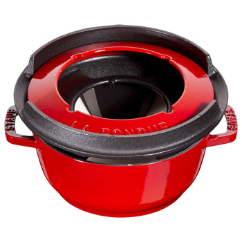 STAUB | SPECIALITIES - Zestaw do fondue - Ø 160mm - Żeliwo - Wiśniowa czerwień - Prime Gastro