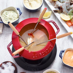 STAUB | SPECIALITIES - Zestaw do fondue - Ø 160mm - Żeliwo - Wiśniowa czerwień