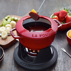 STAUB | SPECIALITIES - Zestaw do fondue - Ø 160mm - Żeliwo - Wiśniowa czerwień