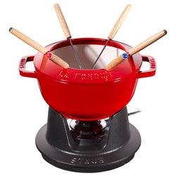 STAUB | SPECIALITIES - Zestaw do fondue - Ø 180mm - Żeliwo - Wiśniowa czerwień