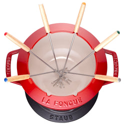 STAUB | SPECIALITIES - Zestaw do fondue - Ø 180mm - Żeliwo - Wiśniowa czerwień