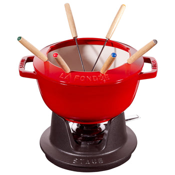 STAUB | SPECIALITIES - Zestaw do fondue - Ø 200mm - żeliwo - wiśniowa czerwień - Prime Gastro