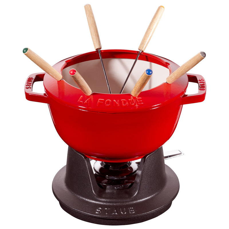 STAUB | SPECIALITIES - Zestaw do fondue - Ø 200mm - żeliwo - wiśniowa czerwień