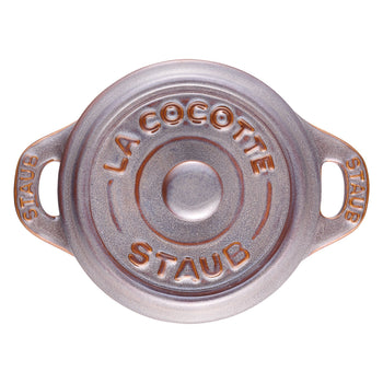 STAUB | CERAMIQUE - Mini Cocotte - Ø 100 mm - okrągła - ceramiczna - szary antyczny - Prime Gastro