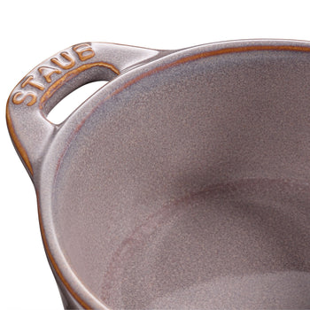 STAUB | CERAMIQUE - Mini Cocotte - Ø 100 mm - okrągła - ceramiczna - szary antyczny - Prime Gastro