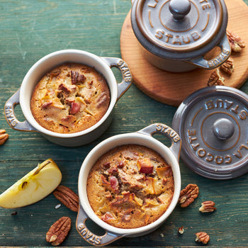 STAUB | CERAMIQUE - Mini Cocotte - Ø 100 mm - okrągła - ceramiczna - szary antyczny - Prime Gastro