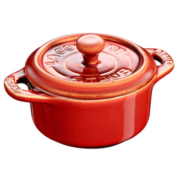 STAUB | CERAMIQUE - Mini Cocotte - Ø 100mm - okrągła - ceramiczna - antyczna miedź - Prime Gastro