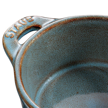 STAUB | CERAMIQUE - Mini Cocotte - Ø 100mm - okrągła - ceramiczna - turkus antyczny - Prime Gastro