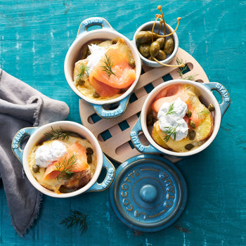 STAUB | CERAMIQUE - Mini Cocotte - Ø 100mm - okrągła - ceramiczna - turkus antyczny - Prime Gastro