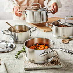 DEMEYERE | ATLANTIS 7 - Garnek do smażenia z pokrywką - Ø 160mm - Stal nierdzewna