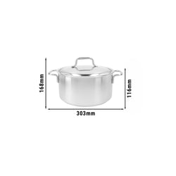 DEMEYERE | APOLLO 7 - Garnek do smażenia z pokrywką - Ø 220mm - Stal nierdzewna