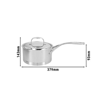 DEMEYERE | ATLANTIS 7 - Rondel z uchwytem i pokrywką - Ø 180mm - Stal nierdzewna - Prime Gastro