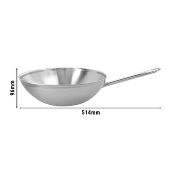 DEMEYERE | APOLLO 7 - Wok z płaskim dnem - Ø 300mm - Stal nierdzewna - Prime Gastro