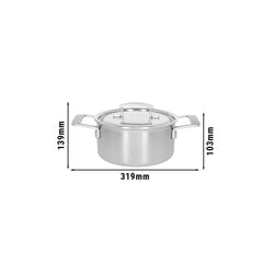 DEMEYERE | INDUSTRY 5 - Garnek do smażenia z pokrywką - Ø 200mm - Stal nierdzewna