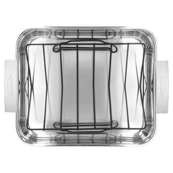 DEMEYERE | INDUSTRY 5 - Brytfanna z rusztem do pieczenia - 390x330mm - Stal nierdzewna - Prime Gastro