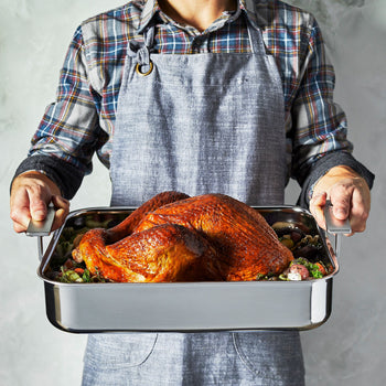 DEMEYERE | INDUSTRY 5 - Brytfanna z rusztem do pieczenia - 390x330mm - Stal nierdzewna - Prime Gastro