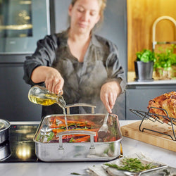 DEMEYERE | INDUSTRY 5 - Brytfanna z rusztem do pieczenia - 390x330mm - Stal nierdzewna