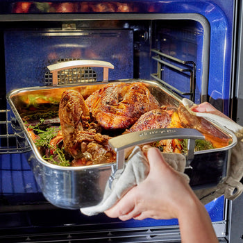 DEMEYERE | INDUSTRY 5 - Brytfanna z rusztem do pieczenia - 390x330mm - Stal nierdzewna - Prime Gastro