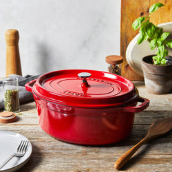 STAUB | LA COCOTTE - Cocotte - owalna - 230 mm - żeliwo - wiśniowa czerwona
