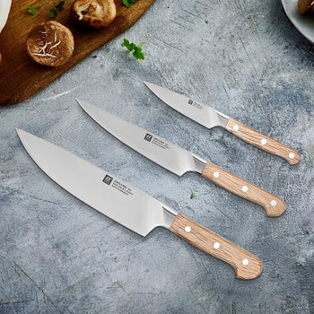 ZWILLING | PRO WOOD - Zestaw noży - 3 szt. - Naturalny - Prime Gastro