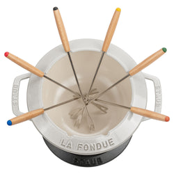 STAUB | SPECIALITIES - Zestaw do fondue - Ø 200 mm - Żeliwo - Biała trufla