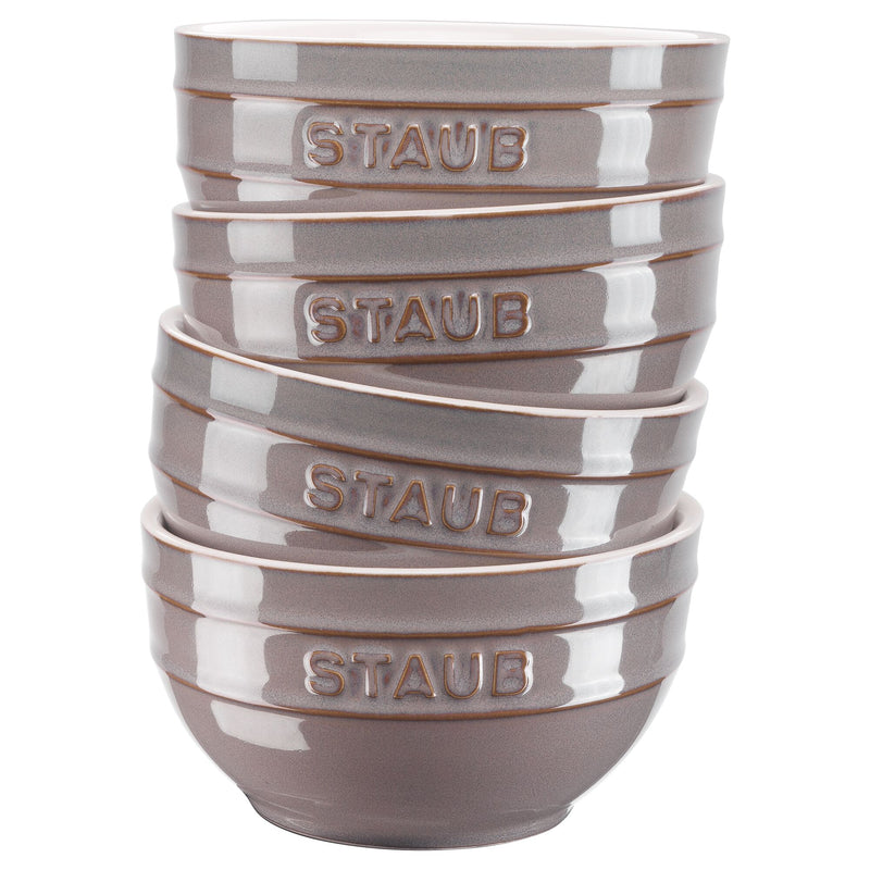 STAUB | CERAMIQUE - Zestaw misek, 4 części - Ø 140mm - ceramika - antyczny szary
