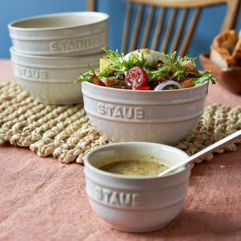 STAUB | CERAMIQUE - Zestaw foremek - 4 sztuki - Ceramika - Kość słoniowa-biały - Prime Gastro