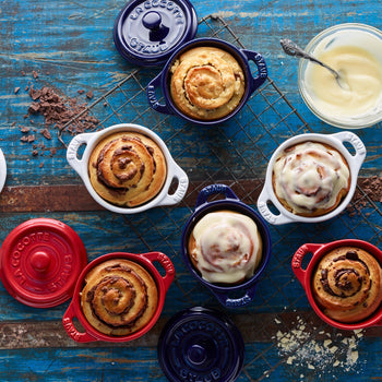 STAUB | CERAMIQUE - Zestaw Cocotte - 4 części - Ø 100 mm - Ceramika - Wiśniowy czerwony kolor - Prime Gastro