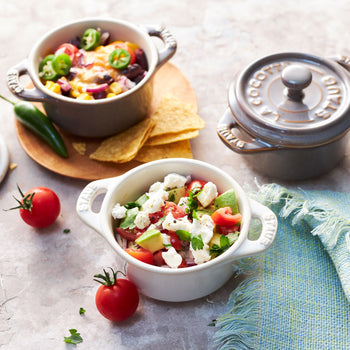 STAUB | CERAMIQUE - Zestaw Cocotte - 4 części - Ø 100 mm - ceramika - kość słoniowa - biały - Prime Gastro